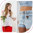 thumbnail image 7 of 12Pcs Embroidered Patch Flower Rose Applique 3 Styles Sew/Iron On Patches Applique Sewing for Clothes Jeans Jackets Bags DIY Embellishments Decorations Stainless Steel Color, 7 of 7