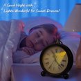 thumbnail image 4 of Hweilai Battery Powered Alarm Clock, Retro Vintage Alarm Clock with Night Light, Hangable, 4 of 6