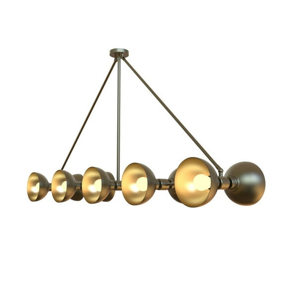 10 light Modern Industrial Half dome Handcrafted Brass Pendant Ceiling Light Contemporary Chandelier light fixture brass sputnik light