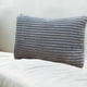 thumbnail image 2 of Fundas de almohada de franela con cordón gris oscuro, cómodas y suaves, fundas de almohada, 2 of 6