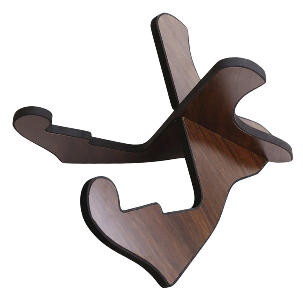 Raindrops Coffee Wood Guitar Stand Foldable and Portable Holder, Stable Storage Rack for Indoor and Outdoor Use