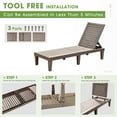 LovoIn Outdoor Chaise Lounge Chair Waterproof Patio Chaise Lounge