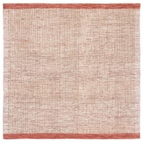 SAFAVIEH Metro Matilda Striped Area Rug, Ivory/Red, 6' x 6' Square