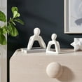 thumbnail image 7 of Danya B. Hans Tanka Cream Abstract Two Piece Thinking Couple Decorative Accent Matte Ceramic Sculpture Figure Set, 7 of 7