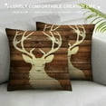 thumbnail image 3 of COMIO  Deer Pillow Covers  ,Rustic Cabin Decor Throw Pillows,Log Cabin Decor,Wild Animal Deer Farmhouse Pillow Covers,Camping Pillow,Camping Decor,Woodland Animals Decor, 3 of 5