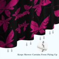 thumbnail image 6 of Black Pink Butterfly Pattern Shower Curtain 84"x72" ,Bathroom Decorative Shower Curtains Set with 12 Hooks,Modern Waterproof Washable Shower Curtain, 6 of 6
