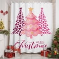 thumbnail image 2 of Merry Christmas Words Shower Curtain for Bathroom, Winter Leopard Tree Waterproof Shower Curtains Washable Quick Dry with Hooks Bathtub Curtains 36x72IN, 2 of 9