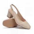 thumbnail image 3 of Rexoro Women Pumps Square Toe Slingback Mid Block Heel Women's Dress Shoes Office Party, 3 of 5