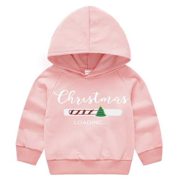 Sudadera Para Niños Pequeños Jersey Estampado Para Niños Suéter Para Niños Y Niñas Chaqueta De Papá Noel Sudadera Navideña De Manga Larga Rosa Odeerbi LM103-1165