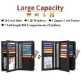thumbnail image 3 of FALAN MULE Wallets for Women RFID Blocking Vegan Leather wristlet wallet Trifold Clutch Large Capacity Credit Card Holder, 3 of 7