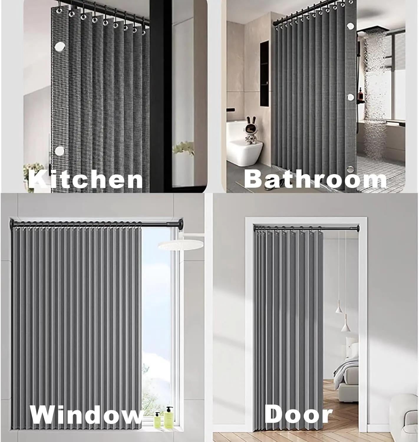 Magnetic Shower Curtain Folding  Polyester Waterproof Shower Curtains for Home Hotel B&B Bathroom (72"W x 72"L) 1 Piece Decoration Traditional Simple