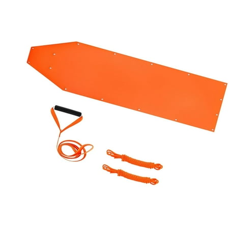 colaxi Deer Drag Sled Game Slide Gear Ice Fishing Supplies with Rope Portable Utility Orange