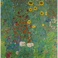 thumbnail image 2 of Klimt, Gustav 20x20 Gold Ornate Wood Framed with Double Matting Museum Art Print Titled - Farm Garden with Sunflowers, 2 of 4