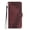 Brown, variant on Wallet Case for Honor Magic 7 with Card Holder, Cash Pocket, Kickstand, Magnetic Clasp & Wrist Strap, Geometric Texture Folio Cover Blue
