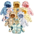 thumbnail image 4 of Mercatoo Toddler Winter Coats for Baby Girls Boys Kids Light Puffer Jacket With Bear Hood Windproof Cartoo𝐧 Prints Jacket, 4 of 4