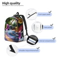 thumbnail image 3 of Yiaed Colorful Tire Tunnel Park Print Laptop Backpack Travel Canvas Backpack Vintage Aesthetic Backpack for School Knapsack Plain Backpack Backpack for School-Small, 3 of 5