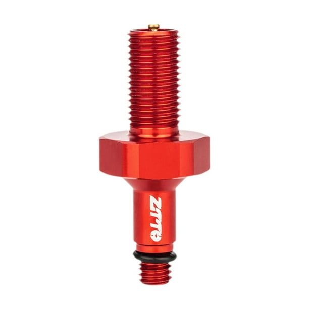 Adaptador de válvula de aire para amortiguador trasero de bicicleta. Herramienta de reemplazo para convertidor de amortiguador trasero. Rojo