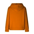 thumbnail image 4 of IMENGL Hoodies trendy knit drawstring pullover, Orange M, Size M-3XL, 4 of 7