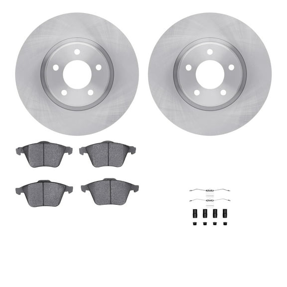 Dynamic Friction Company Front Brake Rotors with 5000 Advanced Brake Pads includes Hardware 6512-80226