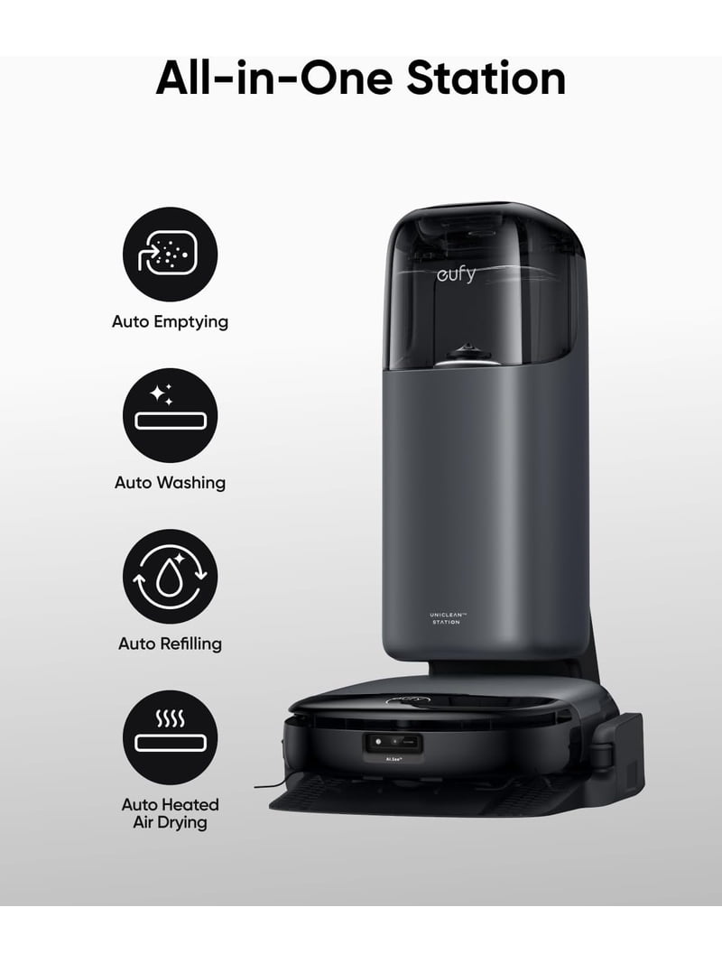 eufy, Robot Vacuum and Mop, S1, 8,000 Pa suction, All-in-One