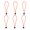 Orange, variant on 6pcs/set 15cm/5.9 inch Strong Durable Ball Cords Travel Luggage Ties Rope Tent Accessories - Orange