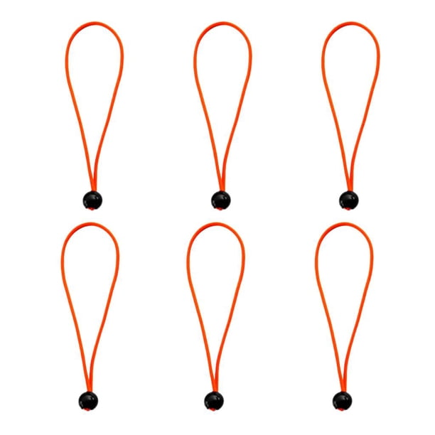 6pcs 3mm 15cm Bola Cuerda Bungee para toldo de servicio naranja shamjiam Pelota Bungee Rope 6 "