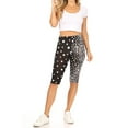 thumbnail image 4 of Women's Casual Workout Comfy Stretch Elastic Waist Burmuda Leggings Short Pant, 4 of 5