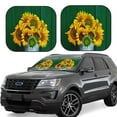 thumbnail image 2 of Uemuo Sunflowers in Bucket Printed 2 PCS Car Windshield Sun Shade, Auto Sun Heat and UV Rays Blocker, Foldable Automotive Front Window Sunshade Protector, 2 of 7