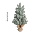 thumbnail image 3 of 18 Inch Snow Flocked Christmas Tree Artificial Mini Xmas Tree with Burlap Base, Flocked Cone Tree for Home Office Desk Tabletop Holiday Decorations and Party Centerpieces, 3 of 6