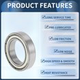 thumbnail image 6 of Unique Bargains 6804ZZ Deep Groove Ball Bearings P4 20x32x7mm Car Lubricated Bearings Silver Tone Double Metal Seal, 6 of 8