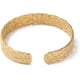 thumbnail image 3 of Brazalete abierto texturizado chapado en oro auténtico de 18 quilates, estilo bohemio, de acero inoxidable, hecho a mano, minimalista, para mujer., 3 of 3
