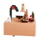 thumbnail image 5 of Adorno de caja de música navideña, caja musical de cuerda con melodía, temática navideña árbol de navidad marrón, 5 of 9