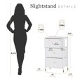 thumbnail image 3 of DECOMOMO Nightstand With Drawers | 3-Tier | End Table Storage with Baskets, 3 of 10
