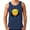 Blue, variant on Funny Emoji Smoking Print Design Tank Top Mens Outfit Soft and Comfy Tank Top, Lightweight Tank Top Color Navy Blue 3X-Large