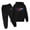 Black, variant on Trapstar Kids Hoodies Sets Long Sleeve Graphic Sweatshirts for Boys Girls Loose Trapstar Street Pullover Sweatshirts+Sweatpants Kids Set of 2 Classic Sweatshirts Sets(Black, 160)