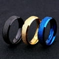 thumbnail image 3 of Titanium Steel Couple Ring 6mm Frosted Finish Unisex, 3 of 3