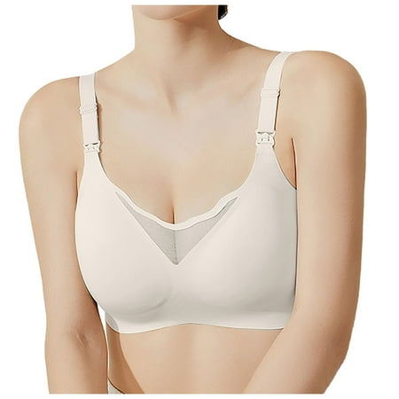 Icvfdpl Nursing Bras For Breastfeeding Breathable Mesh Nursing Bras Comfort Maternity Bra Wireless Pregnancy Sleep Bra Dailywear Xl