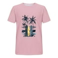 thumbnail image 4 of Miqool Men's Oversized T-Shirts Summer Casual Crew Neck Short Sleeve Palm Tree Print Graphic Tees Holiday Beach Hawaiian Shirts (Regular or Big & Tall), 4 of 4