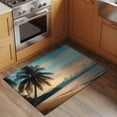 thumbnail image 3 of Summer Beach Sunset Landscape Washable Small Entryway Area Rugs 2'x3', Coastal Ocean Palm Tree Blue Cloud Sky Low Pile Throw Rug Non-Slip Sturdy Edge Binding Carpet for Front Door Floor Room Entry, 3 of 9