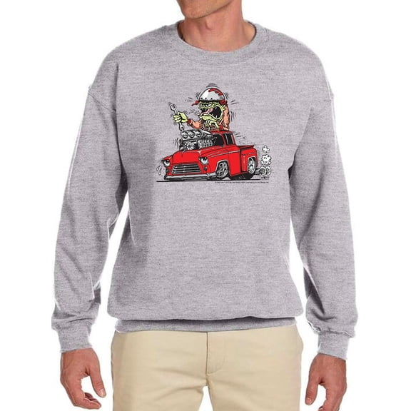 Rat Fink Monster Mechanic Sweatshirt Men -T-Line Designs, Male Large