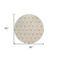 thumbnail image 3 of HomeRoots 595765 8 ft. Salmon & Beige Round Geometric Washable Indoor & Outdoor Area Rug, 3 of 5