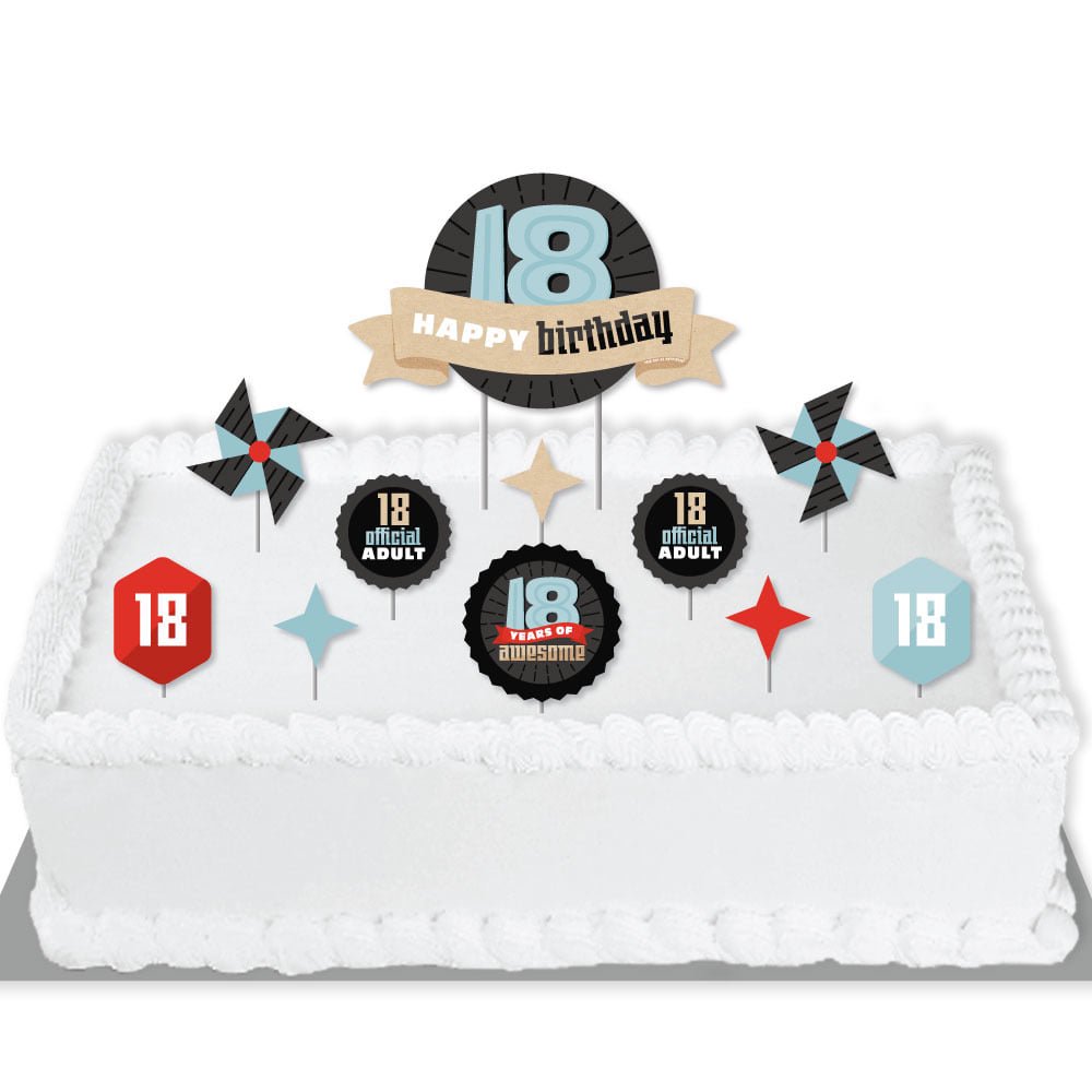 Boy 18th Birthday Eighteenth Birthday Party Cake Decorating Kit