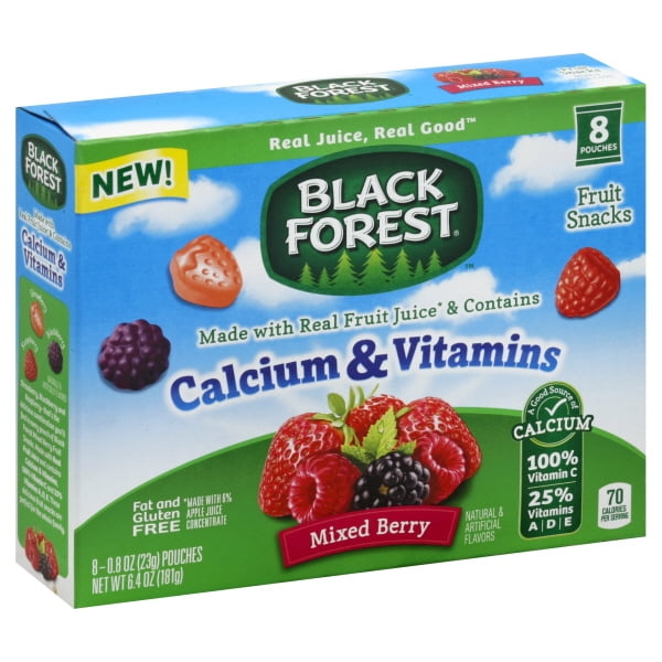 Black Forest Mixed Berry Frut Snacks Pouches, 6.4 Oz., 8 Count