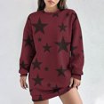 thumbnail image 2 of Robe d'Hiver pour Femmes, Robe Décontractée pour Femmes, Robe d'Automne et d'Hiver à Col Rond Manches Longues Imprimée, 2 of 4