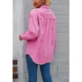 thumbnail image 5 of Solid Color Distressed Jacket, Pink, Large, 5 of 5