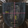 thumbnail image 2 of Clip in Human Hair Bangs Middle Part Indian Fringe Hairpieces Straight Natural Hair Crown Topper Clip in Top Hairpieces for Women with Thinning Hair, 2 of 7