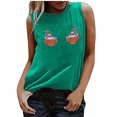 thumbnail image 1 of Tops casuales de verano sin mangas para mujer, camisetas sin mangas con estampado de cuello redondo Fridja  qr1662, 1 of 5