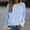Light Blue, variant on CLOISE Women Sweatshirt Striped Color Block Oversized Sweatshirts Crewneck Long Sleeve Hoodies Shirts Blue Basic Blouses Fall Tunic Y2k Outfits XL