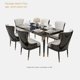 thumbnail image 1 of Simple golden ebony Italian light luxury solid wood dining table and chair combination My Lux Decor Round, 1 of 14