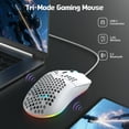 thumbnail image 6 of T66 3-Mode RGB Wireless Gaming Mouse - Ergonomic, Lightweight Design with Customizable Backlighting, Macro Programming Support, 650mAh Rechargeable Optical Sensor Mouse, 6 of 12
